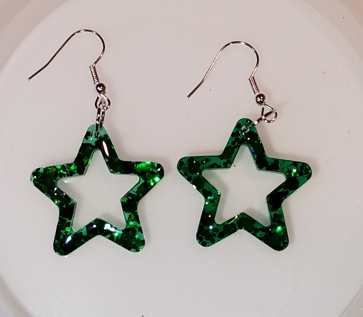 Emerald Star Earrings